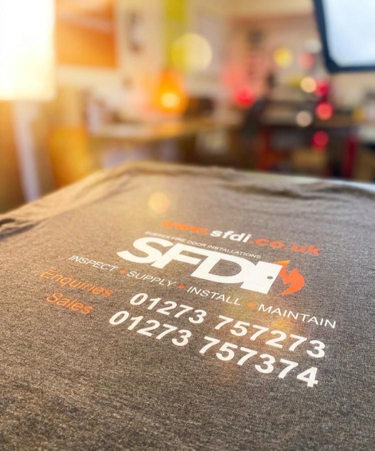 SFD detailed garment print produced by WearYourLogo