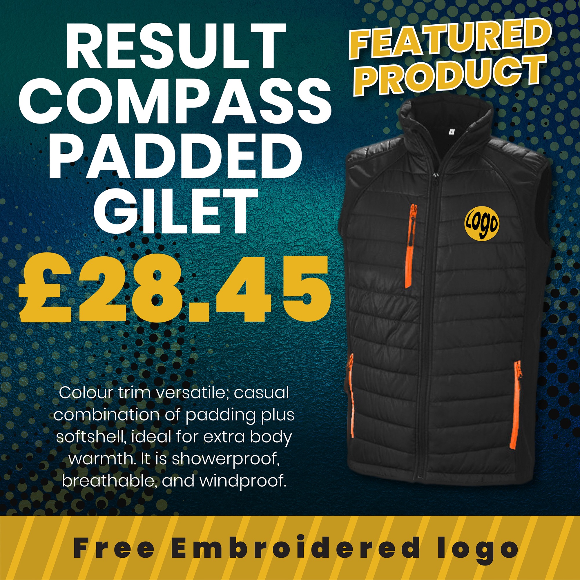 Compass padded gilet