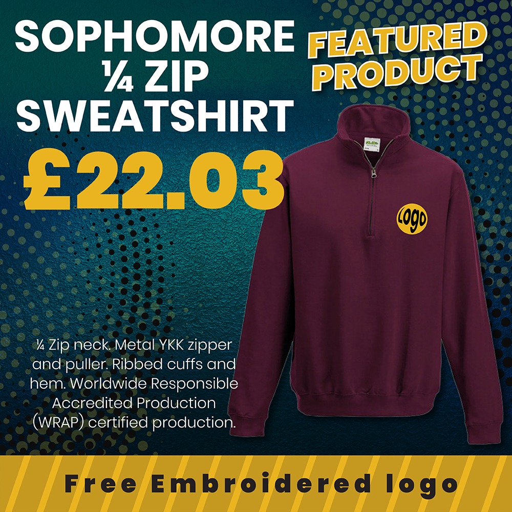 Sophomore quarter-zip sweatshirt