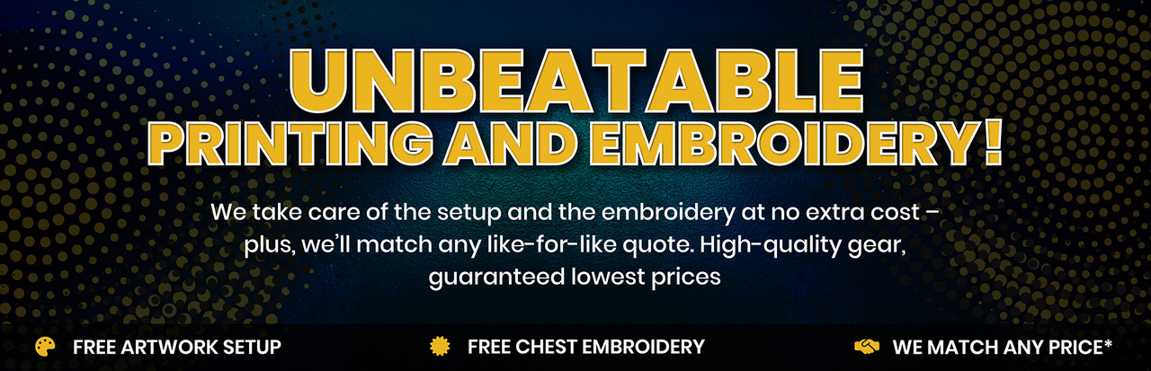 Unbeatable printing and embroidery from WearYourLogo
