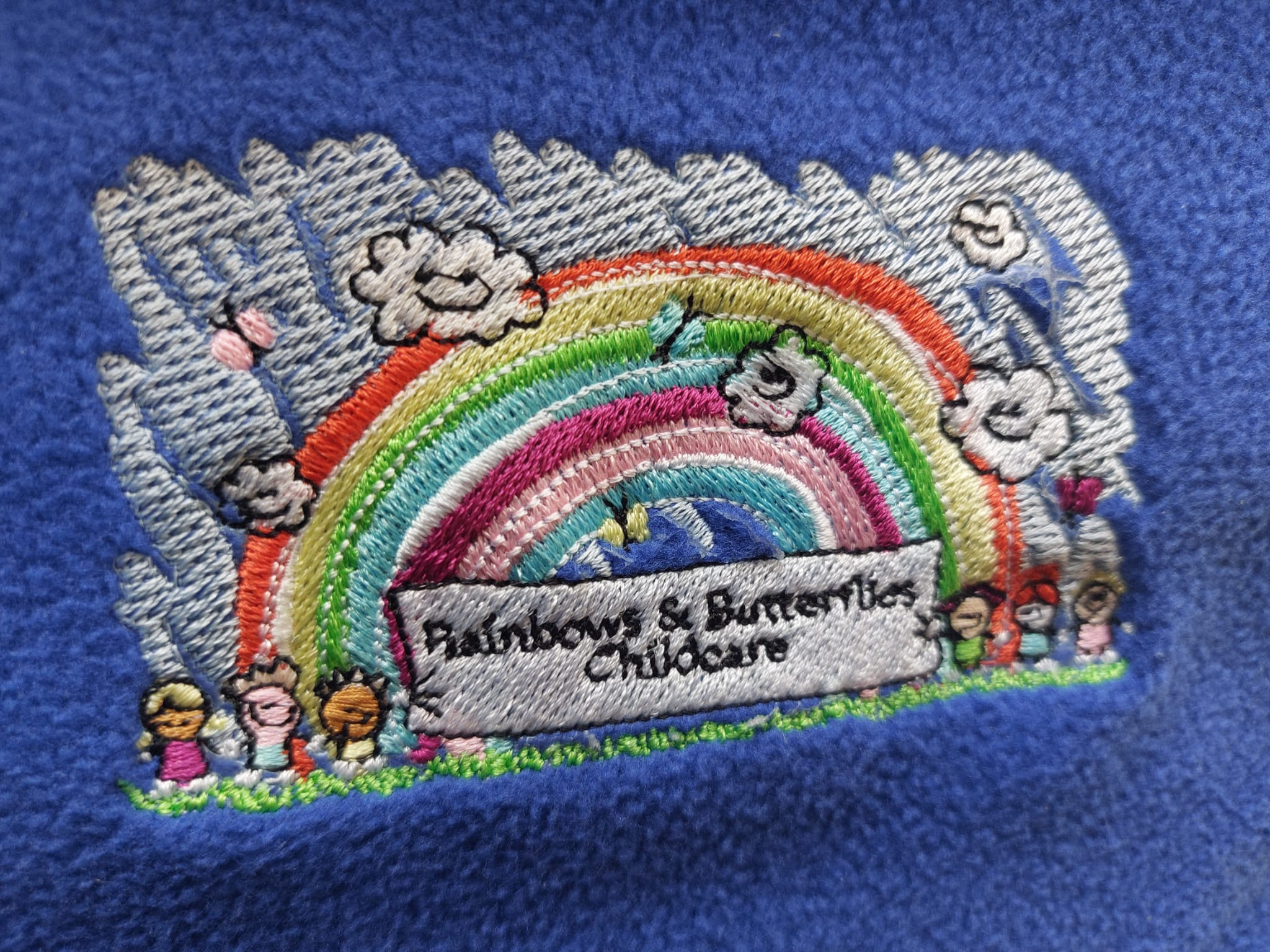 Colourful school and nursery embroidery example