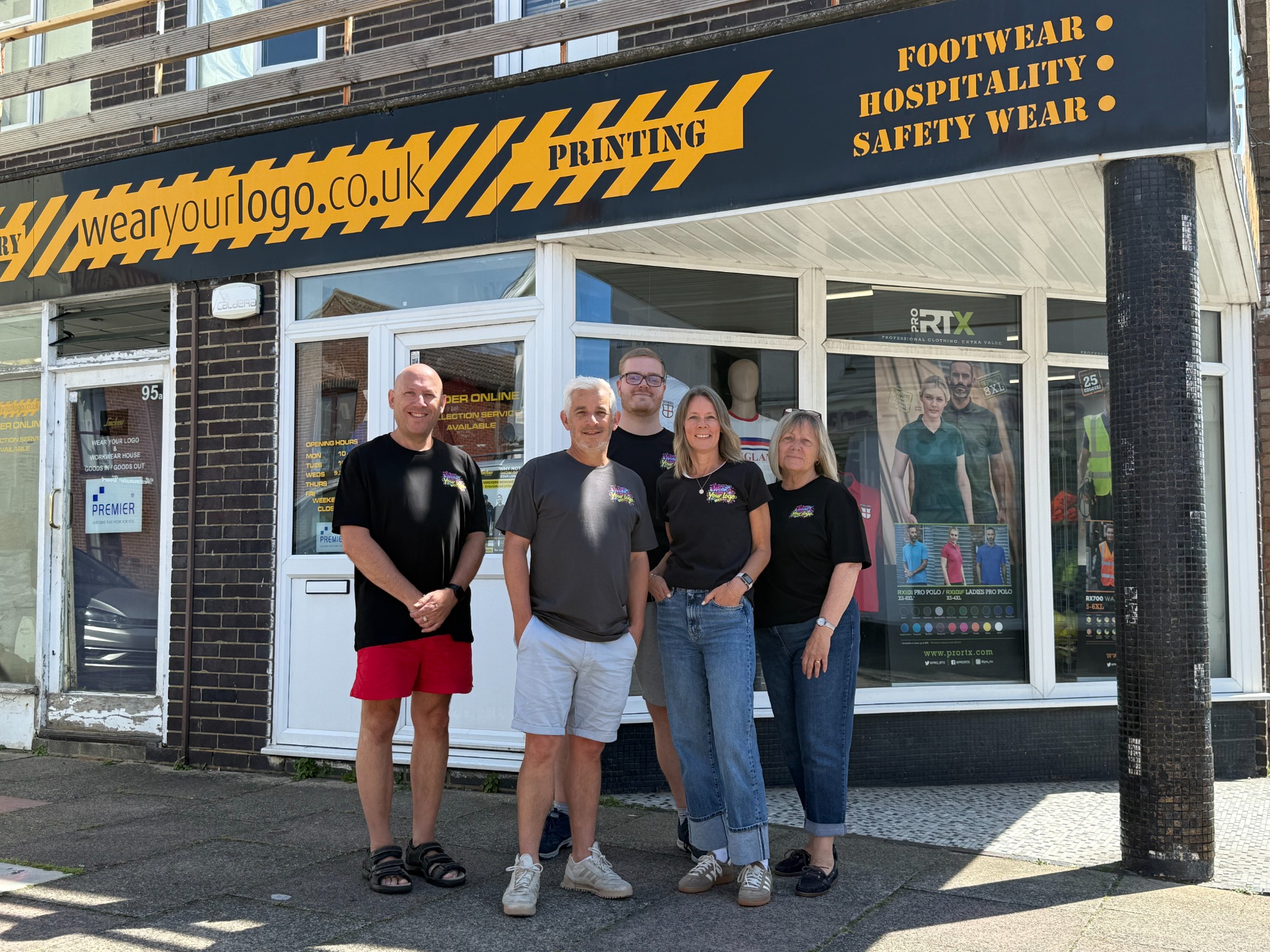 WearYourLogo team in Lancing