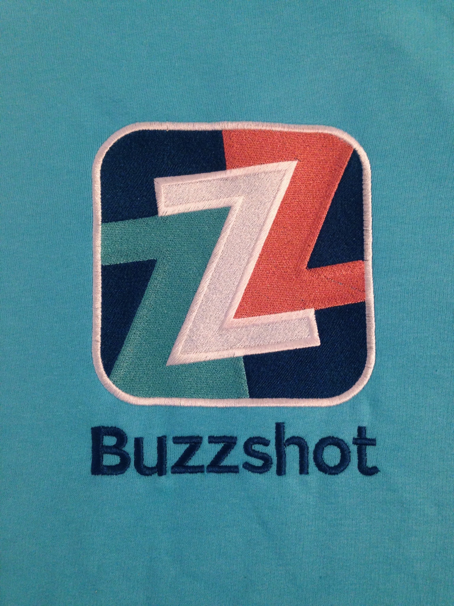 Buzzshot logo embroidery