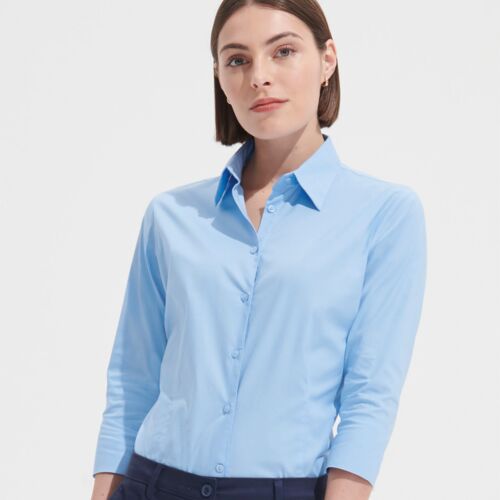 SOL'S Ladies Effect 3/4 Sleeve Fitted Shirt Thumbnail