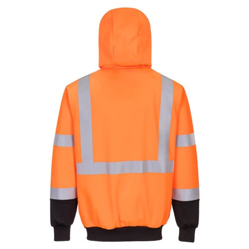 Hi Vis Contrast Zipped Hoodie Thumbnail