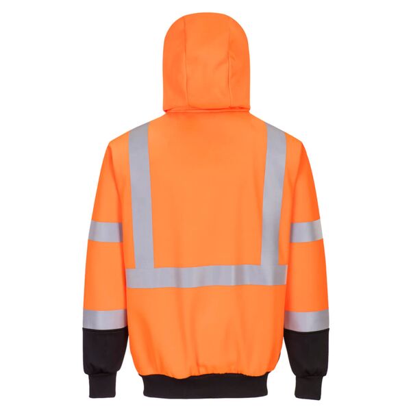 Hi Vis Contrast Zipped Hoodie Thumbnail