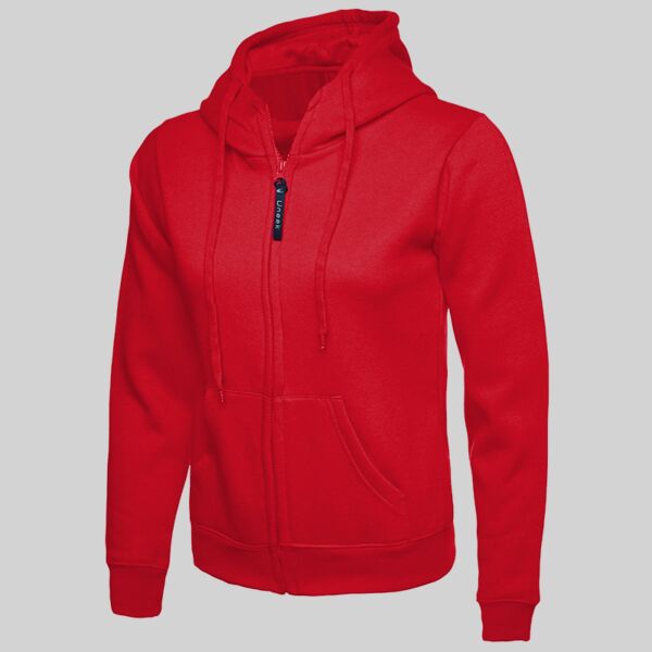 Ladies Classic Full Zip Hooded Sweatshirt  Thumbnail