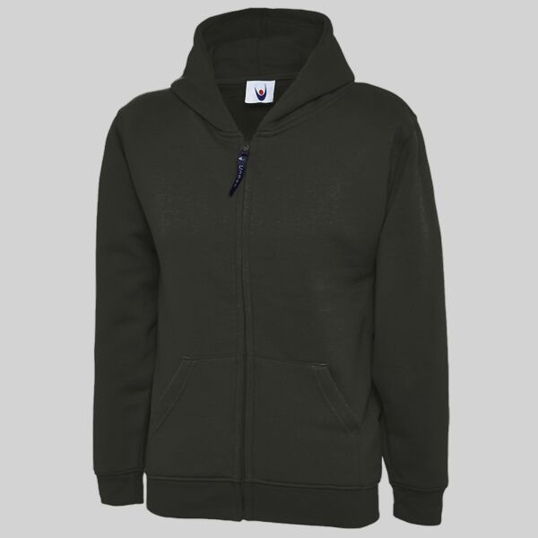 Childrens Classic Full Zip Hooded Sweatshirt Thumbnail