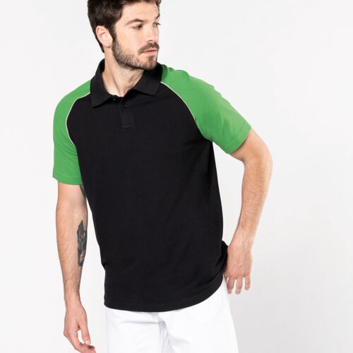 Polo base ball contrast polo shirt Thumbnail