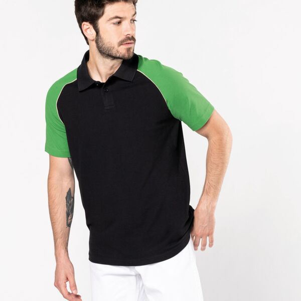 Polo base ball contrast polo shirt Thumbnail