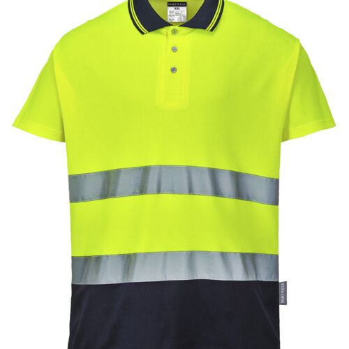 Hi-vis two-tone cotton comfort polo shirt (S174) Thumbnail
