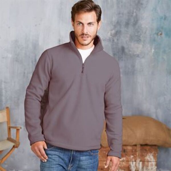 Enzo zip-neck microfleece top Thumbnail