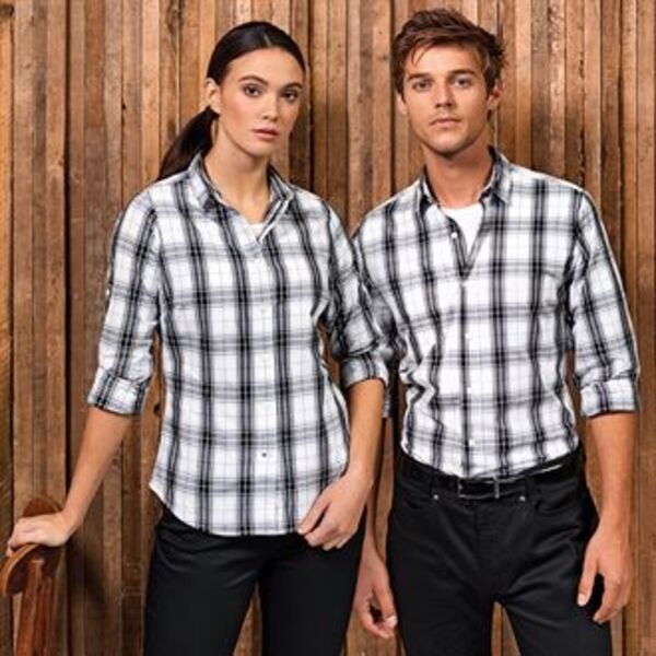 Ginmill check cotton long sleeve shirt Thumbnail