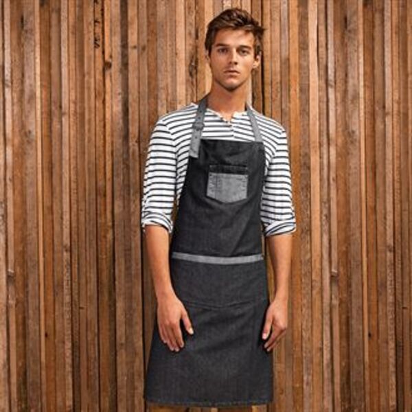 Contrast denim bib Thumbnail