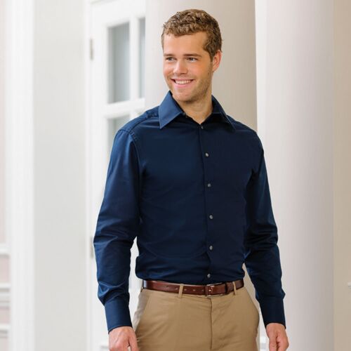 Long sleeve Tencel® fitted shirt Thumbnail