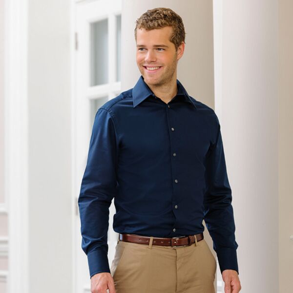 Long sleeve Tencel® fitted shirt Thumbnail