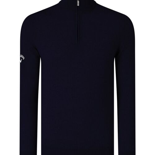 Ribbed 1/4 zip Merino sweater Thumbnail