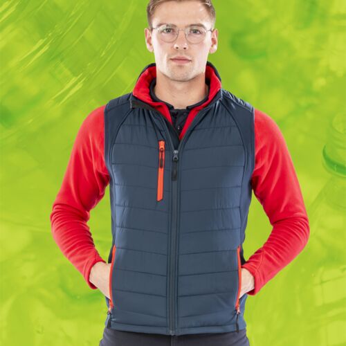 Result Black Compass Padded Gilet  Thumbnail