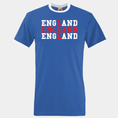 England Flag Text Ringer Tee Thumbnail